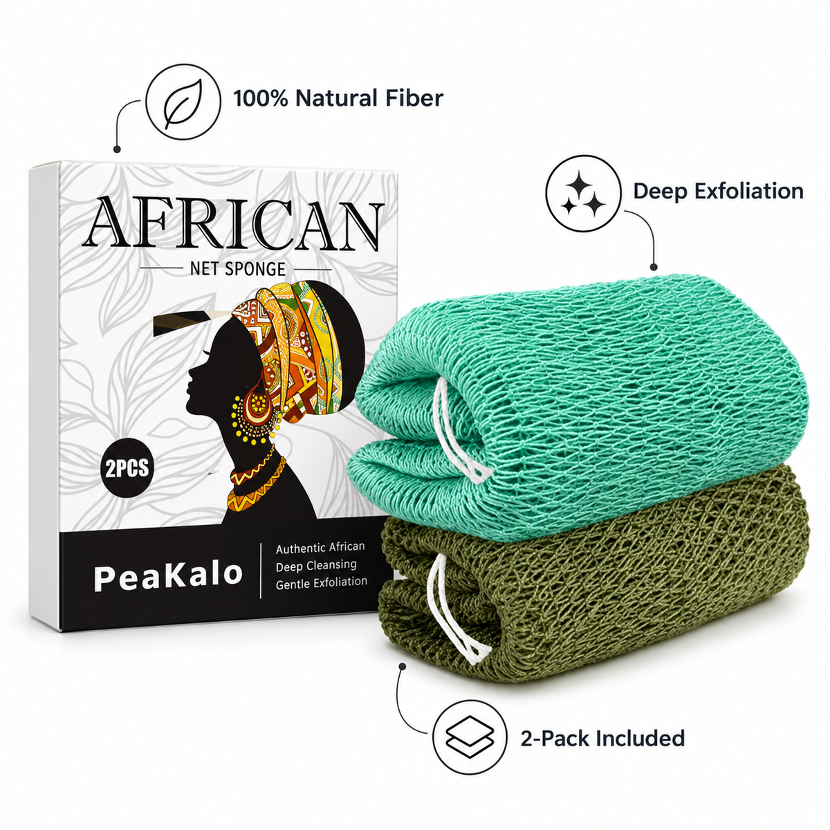 Exfoliating Net Sponge Duo